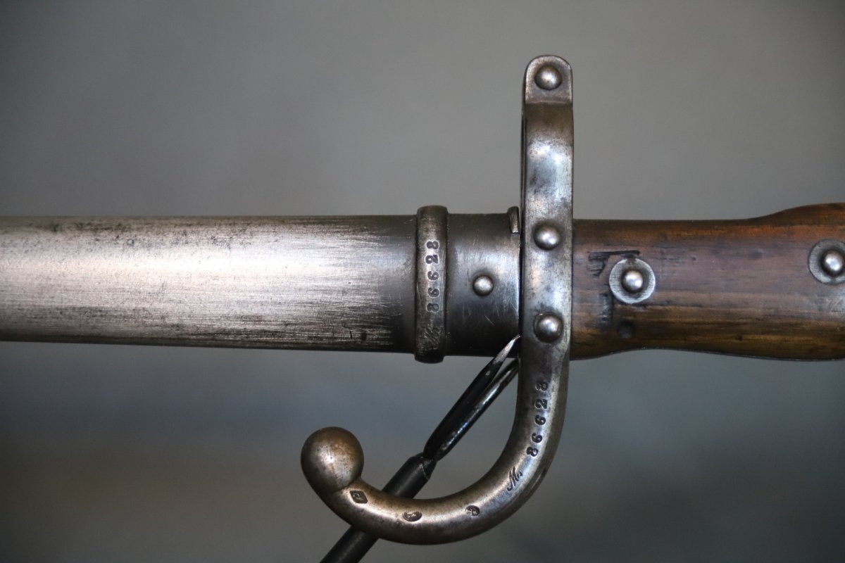  Baïonnette Française modèle gras 1874 - France, datée 1878-photo-4