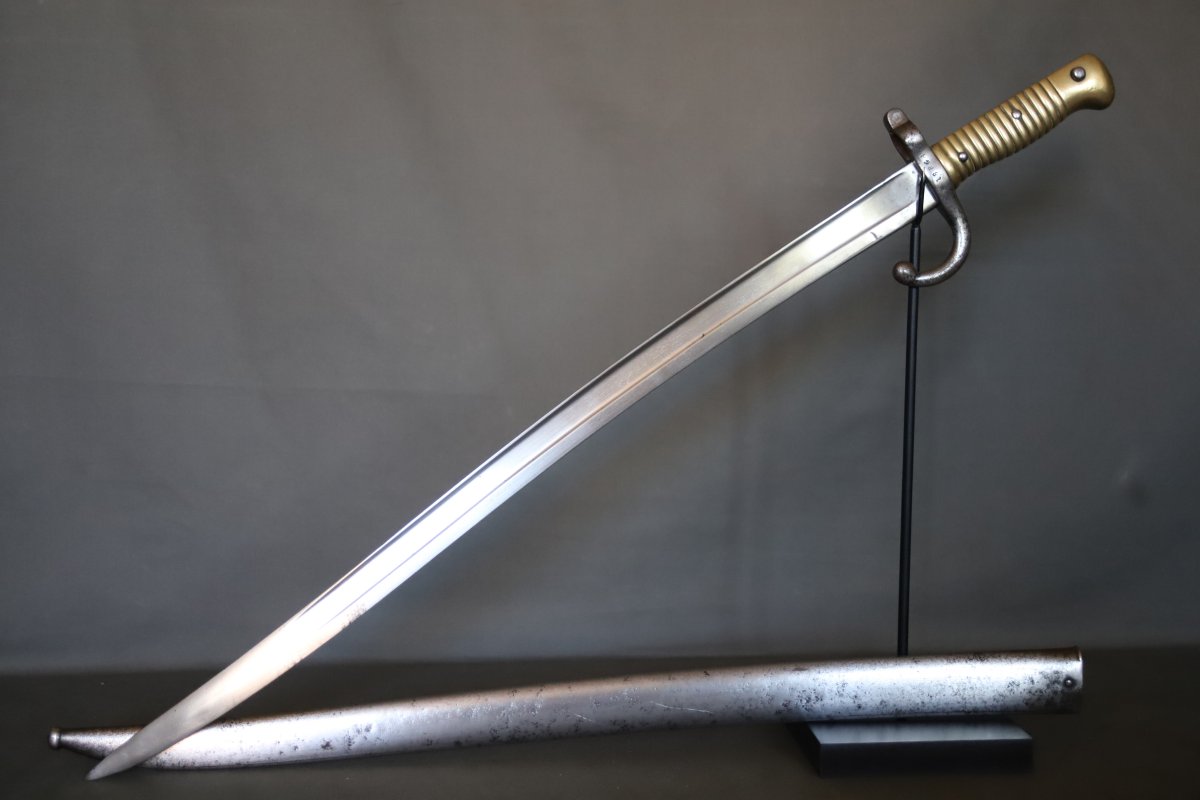 French Chassepot Model 1866 Bayonet - France, Dated 1875-photo-3
