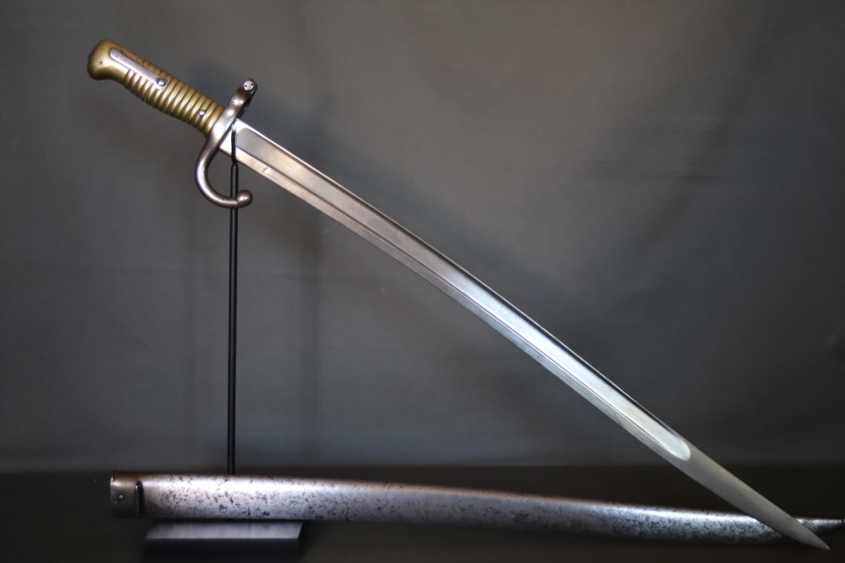 French Chassepot Model 1866 Bayonet - France, Dated 1875-photo-4