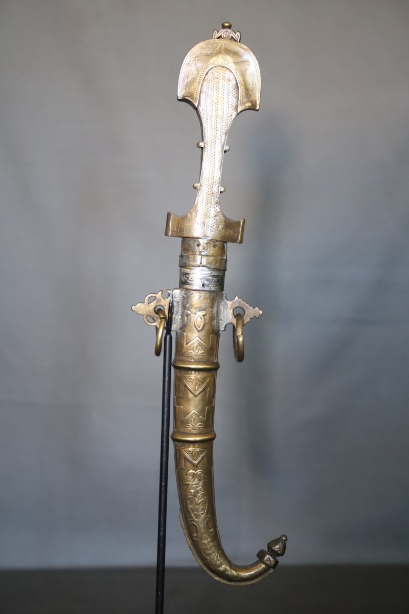 Moroccan Dagger Known As A "koumya" - Southern Morocco, 19th Century-photo-3