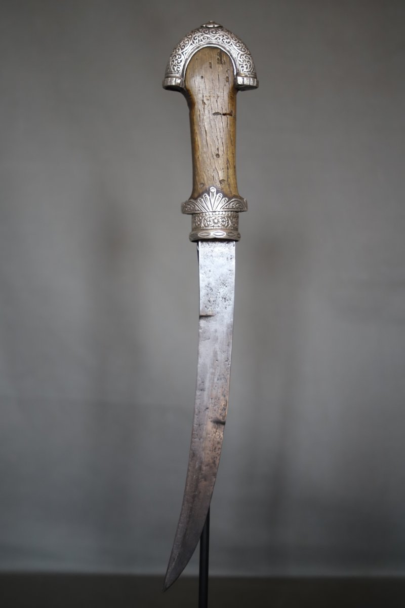 Dague Marocaine Dite Koumya , Argent Et Corne Blonde - Maroc, fin 19ème début 20ème siècle-photo-3