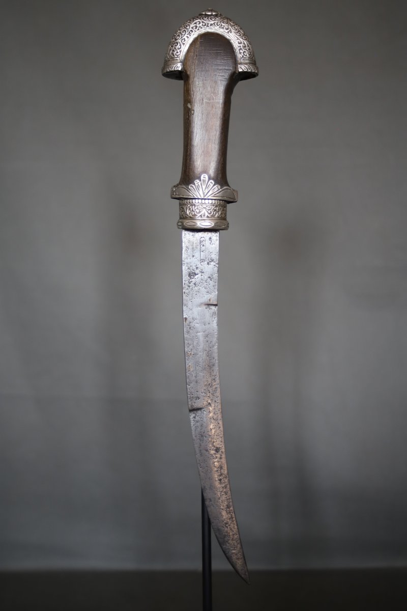 Dague Marocaine Dite Koumya , Argent Et Corne Blonde - Maroc, fin 19ème début 20ème siècle-photo-4