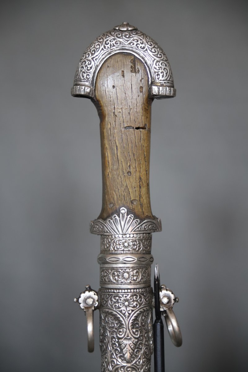 Dague Marocaine Dite Koumya , Argent Et Corne Blonde - Maroc, fin 19ème début 20ème siècle-photo-1