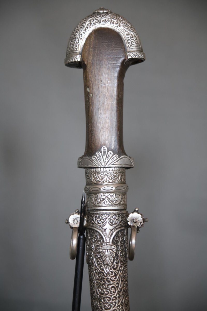 Dague Marocaine Dite Koumya , Argent Et Corne Blonde - Maroc, fin 19ème début 20ème siècle-photo-3