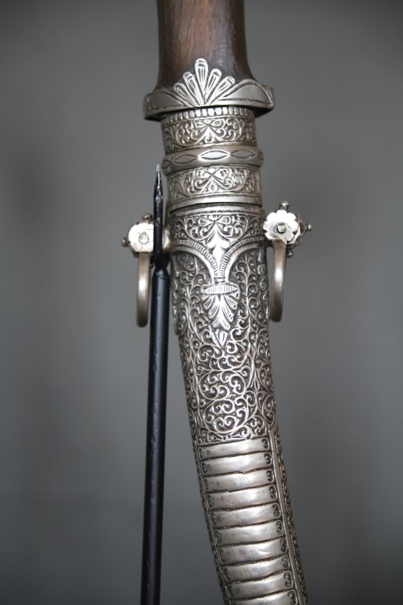 Dague Marocaine Dite Koumya , Argent Et Corne Blonde - Maroc, fin 19ème début 20ème siècle-photo-4