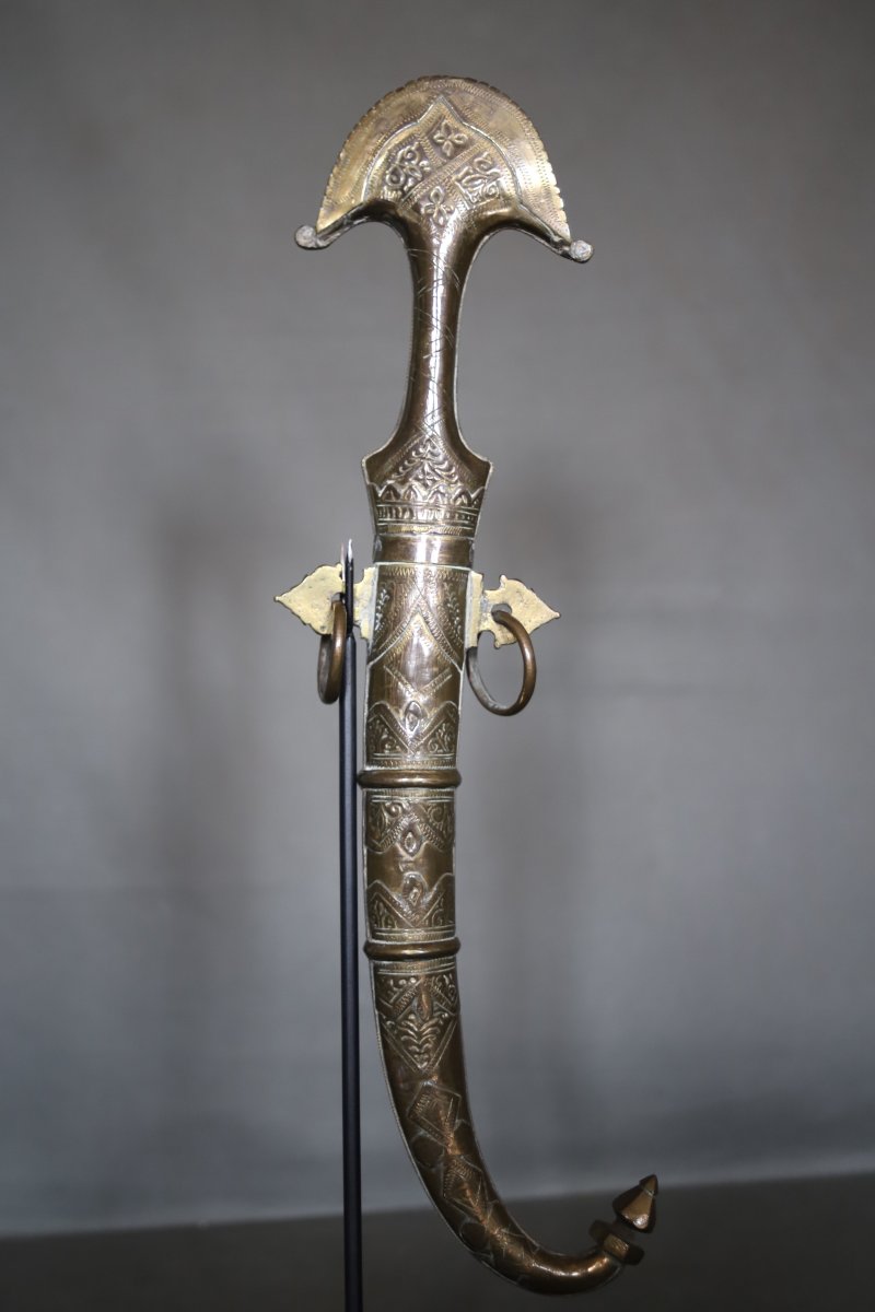 Dague Marocaine dite koumya "chapeau de gendarme" - Sud du Maroc, 19ème siècle  -photo-2