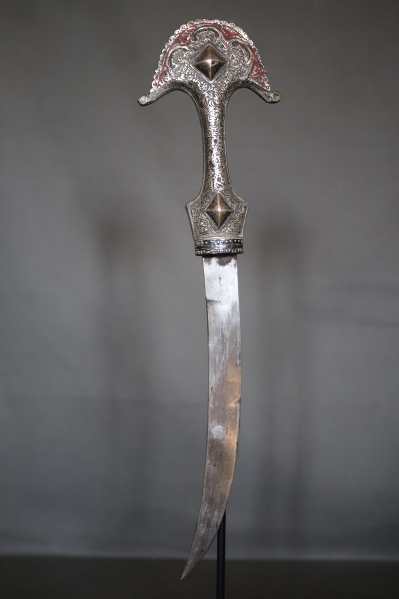 Dague Marocaine dite koumya "chapeau de gendarme" - Sud du Maroc, 19ème siècle  -photo-3