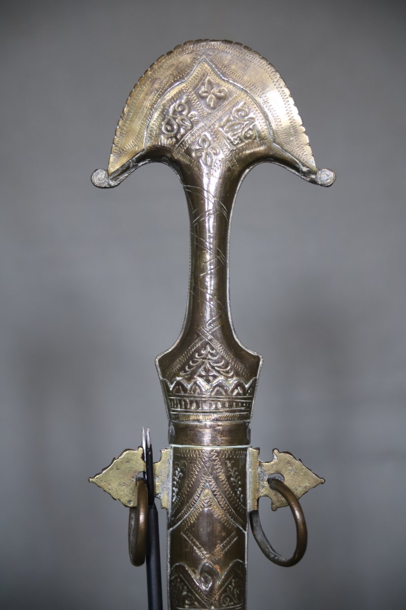 Dague Marocaine dite koumya "chapeau de gendarme" - Sud du Maroc, 19ème siècle  -photo-2