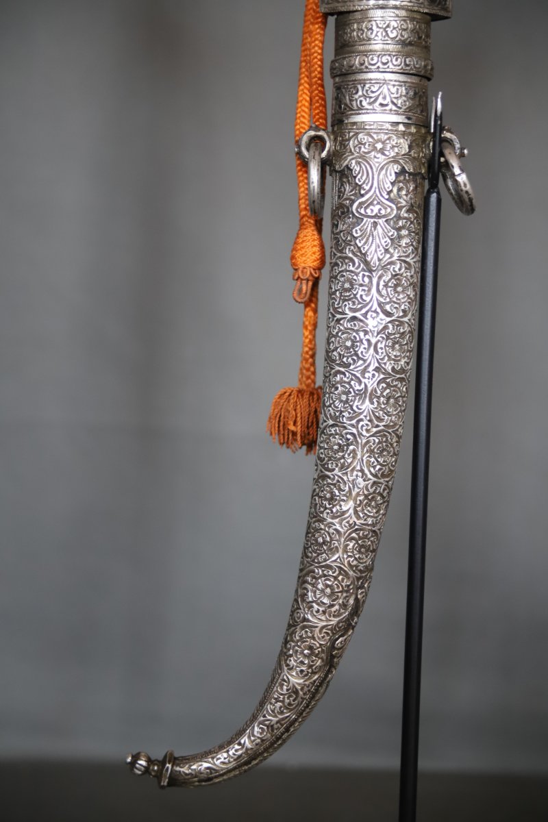 Dague Marocaine Dite Koumya , Argent Et Corne - Maroc, fin 19ème début 20ème siècle  -photo-4