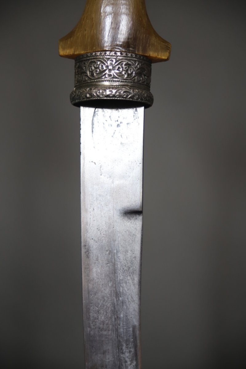 Moroccan Dagger Known As A "koumya," Silver, Gold, And Light-colored Horn - Morocco, Late 19th To Early 20th Century-photo-8