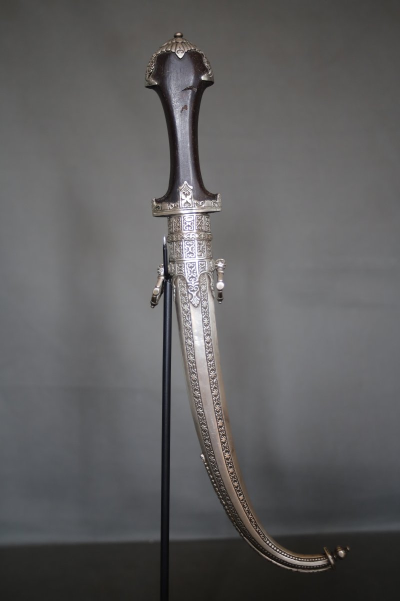 Moroccan Silver Dagger Known As A "koumya" - Morocco, Circa 1930–40-photo-2