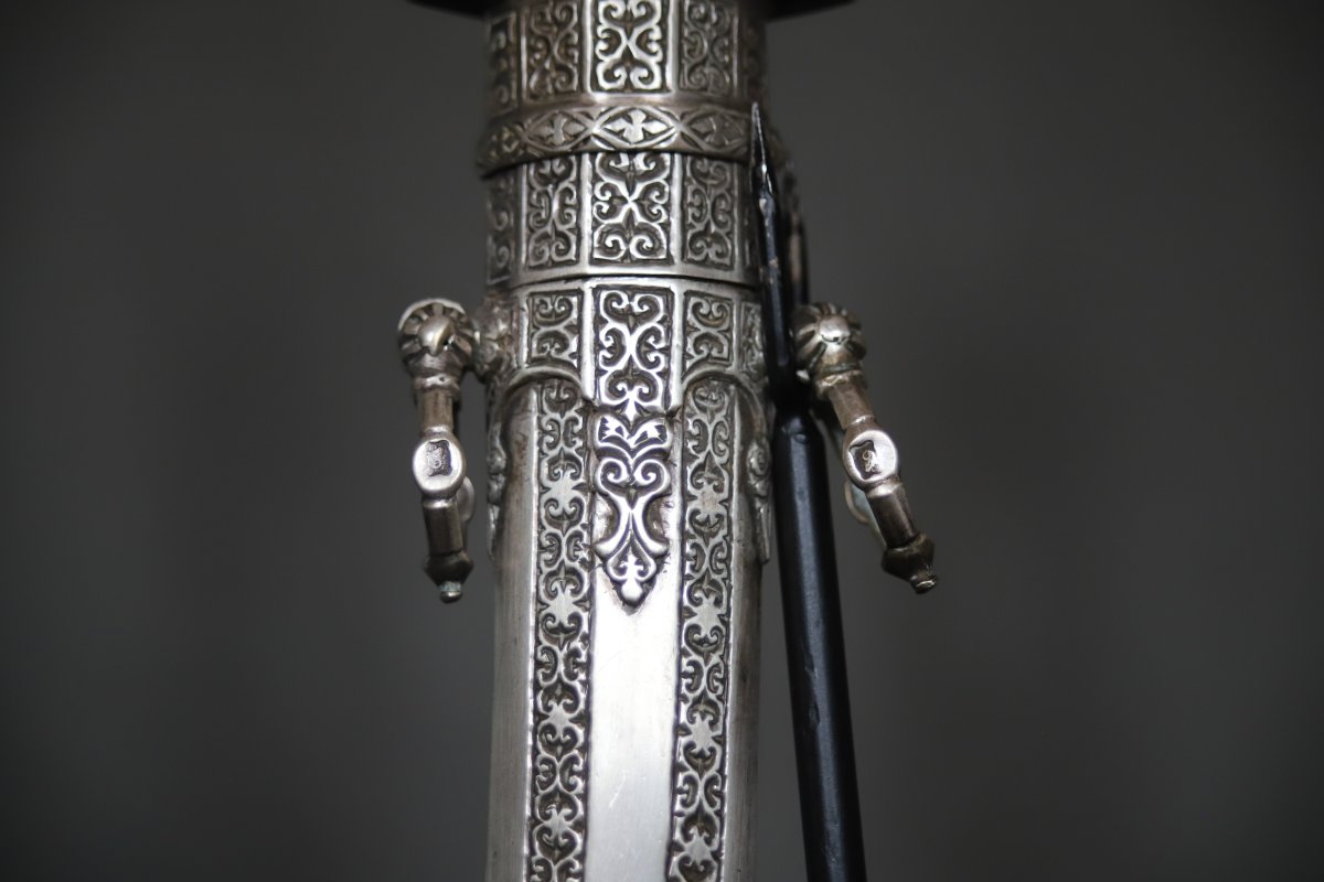Moroccan Silver Dagger Known As A "koumya" - Morocco, Circa 1930–40-photo-3