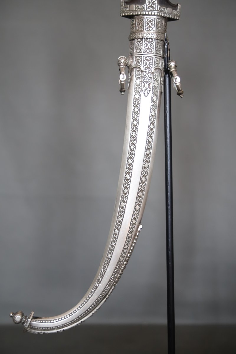 Moroccan Silver Dagger Known As A "koumya" - Morocco, Circa 1930–40-photo-5