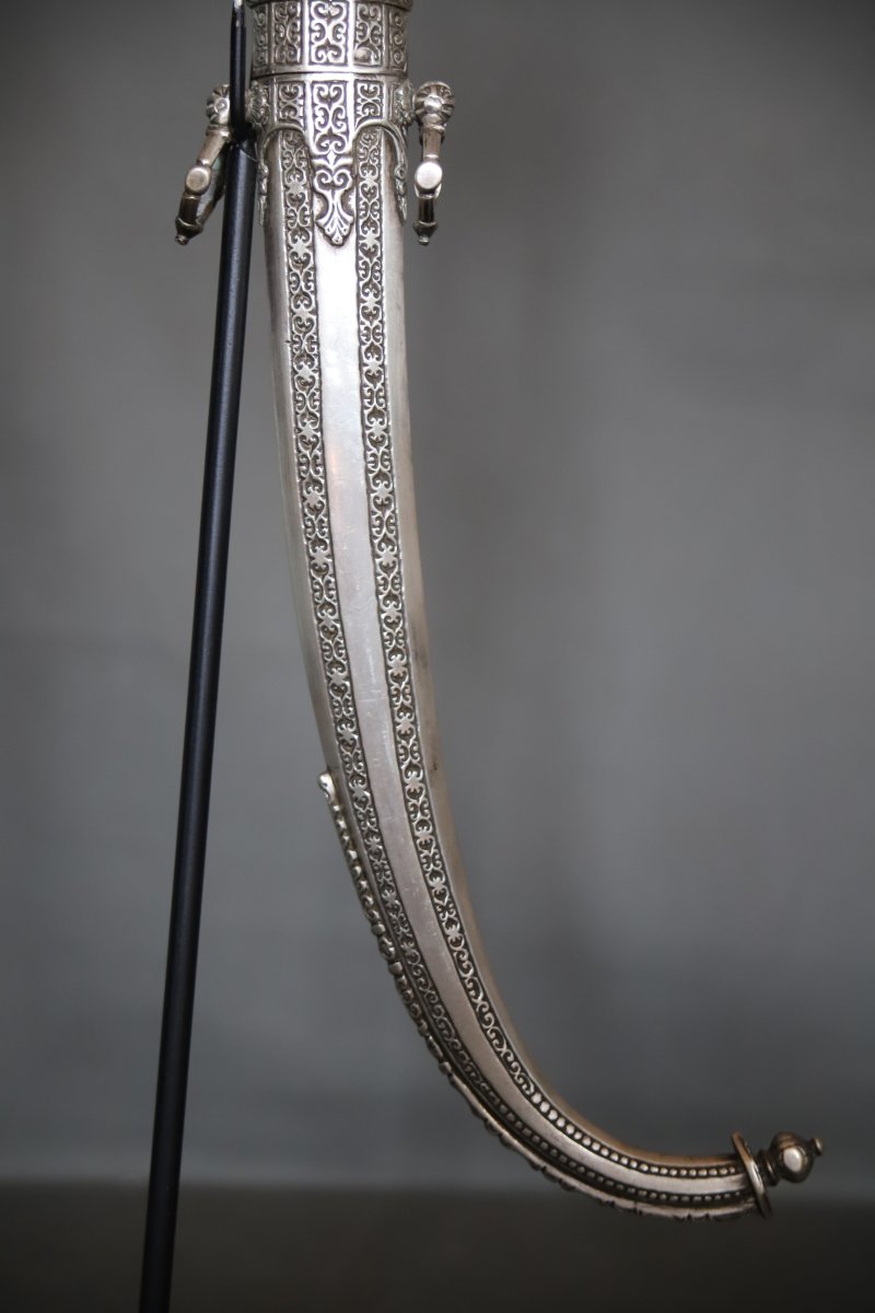 Moroccan Silver Dagger Known As A "koumya" - Morocco, Circa 1930–40-photo-6