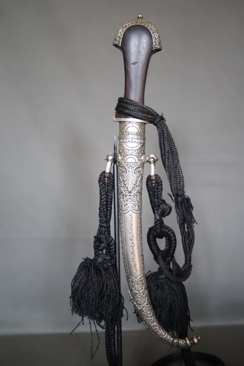 Moroccan Dagger Known As A "koumya," Silver, Gold, And Wood - Morocco, Late 19th To Early 20th Century-photo-2