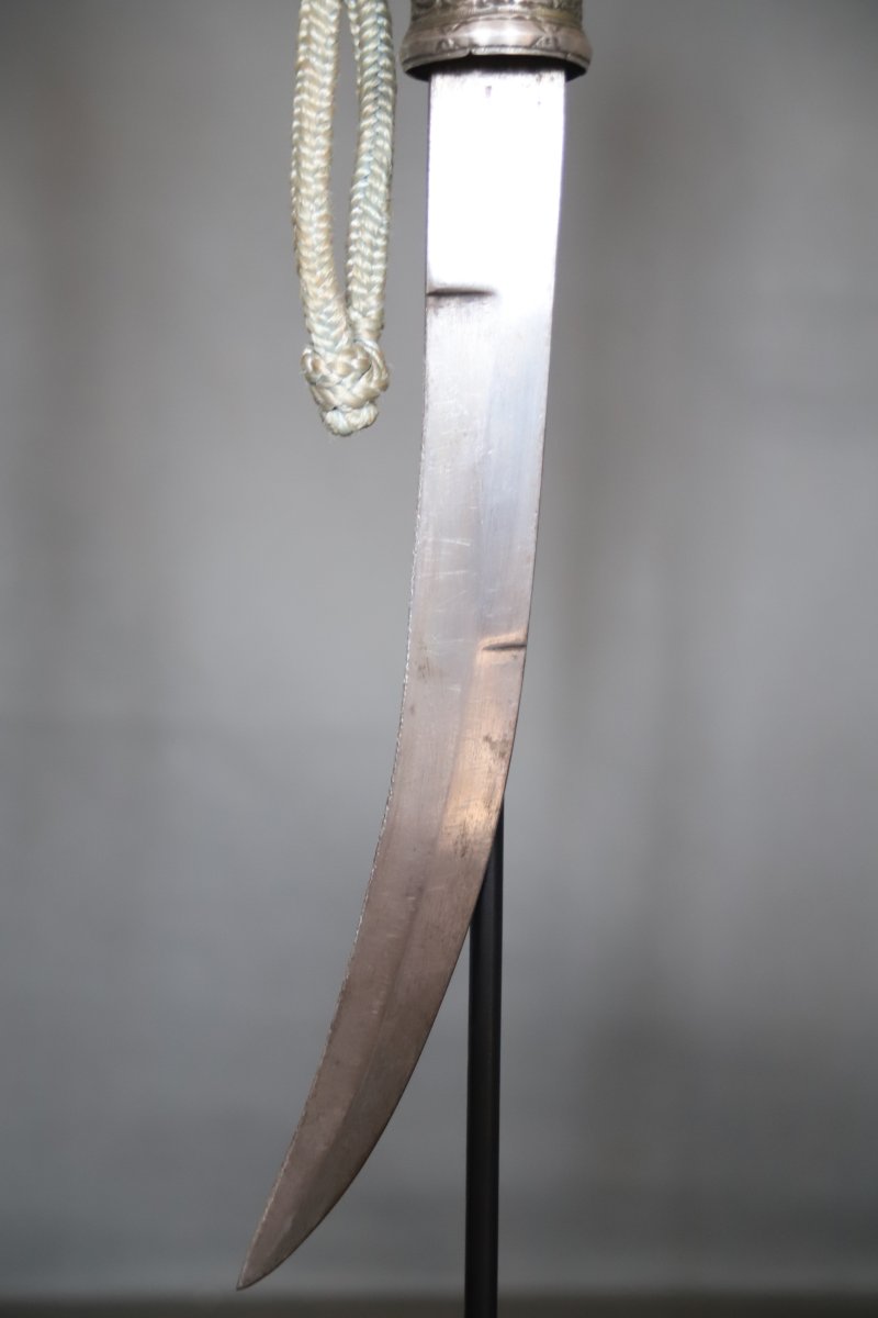 Moroccan Dagger Known As A "koumya," Silver And Wood - Morocco, Circa 1900-photo-3