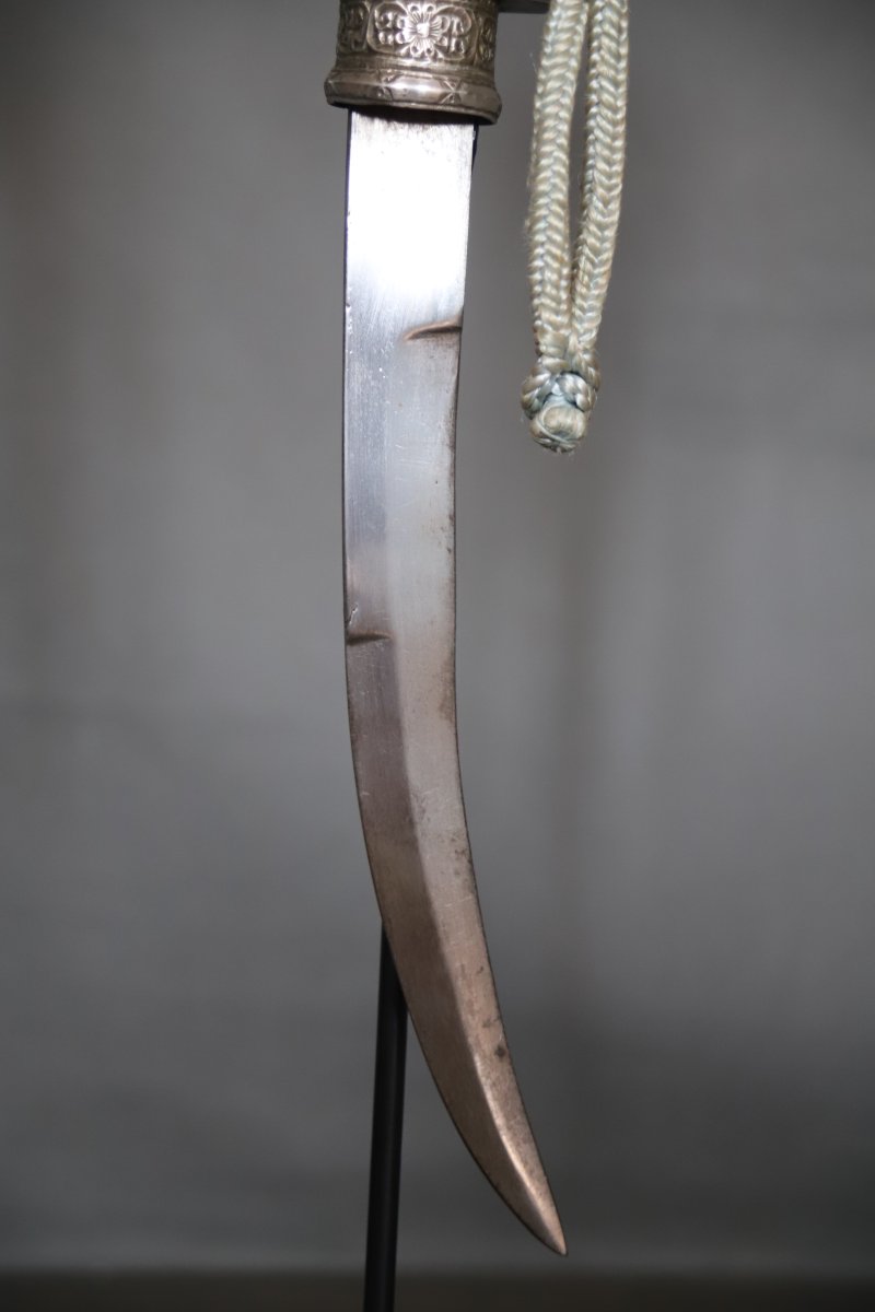 Moroccan Dagger Known As A "koumya," Silver And Wood - Morocco, Circa 1900-photo-4