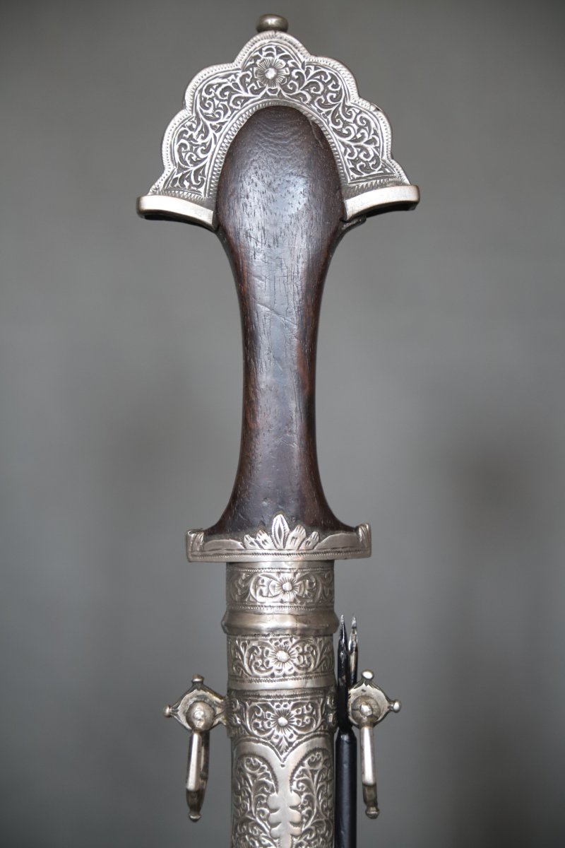 Dague marocaine en argent dite koumya - Maroc, milieu 20ème-photo-1