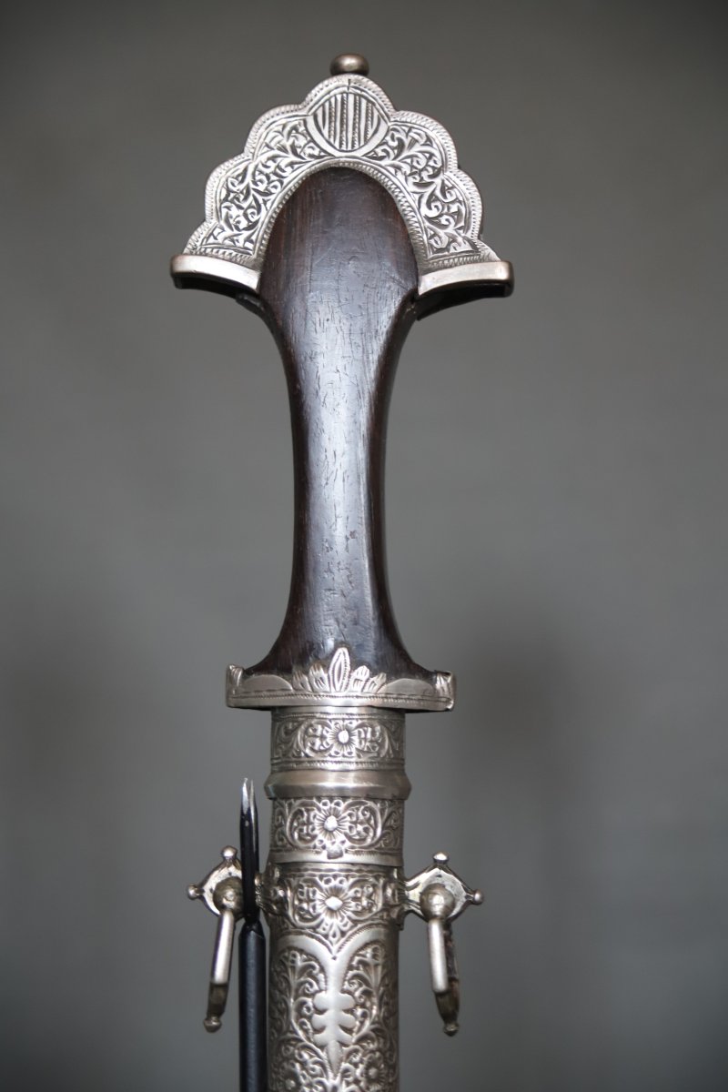 Dague marocaine en argent dite koumya - Maroc, milieu 20ème-photo-2