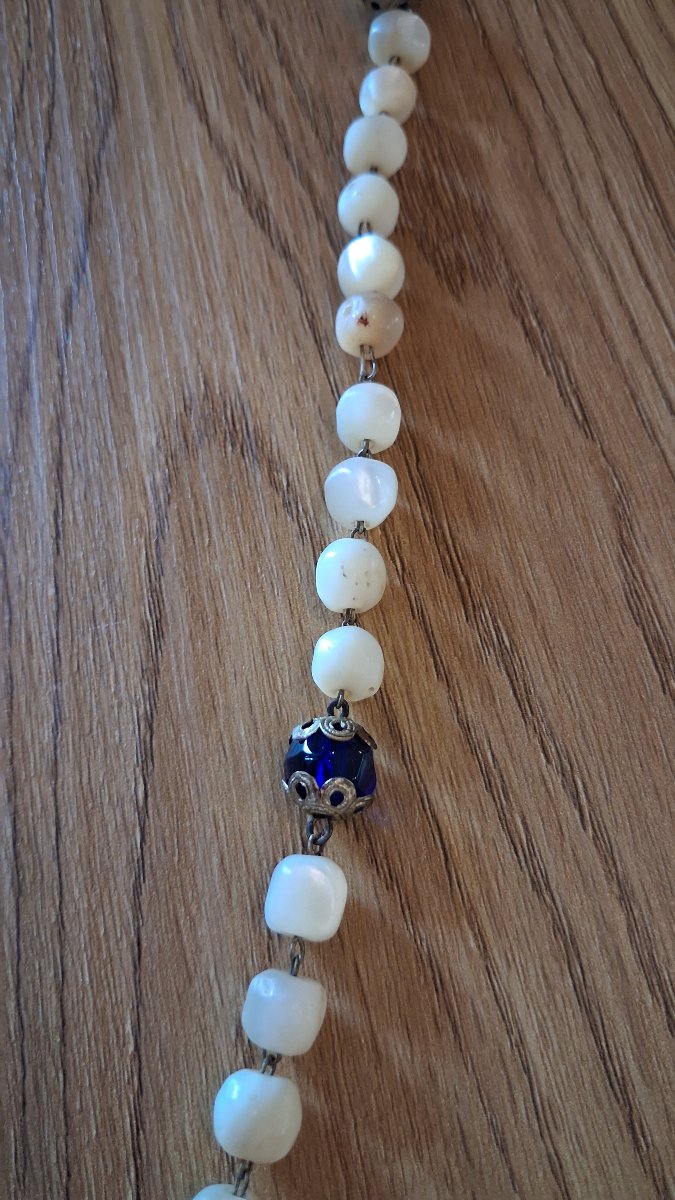 Grand chapelet Orthodoxe Grec en perles de nacre et verroterie - Grèce, 19ème siècle-photo-7