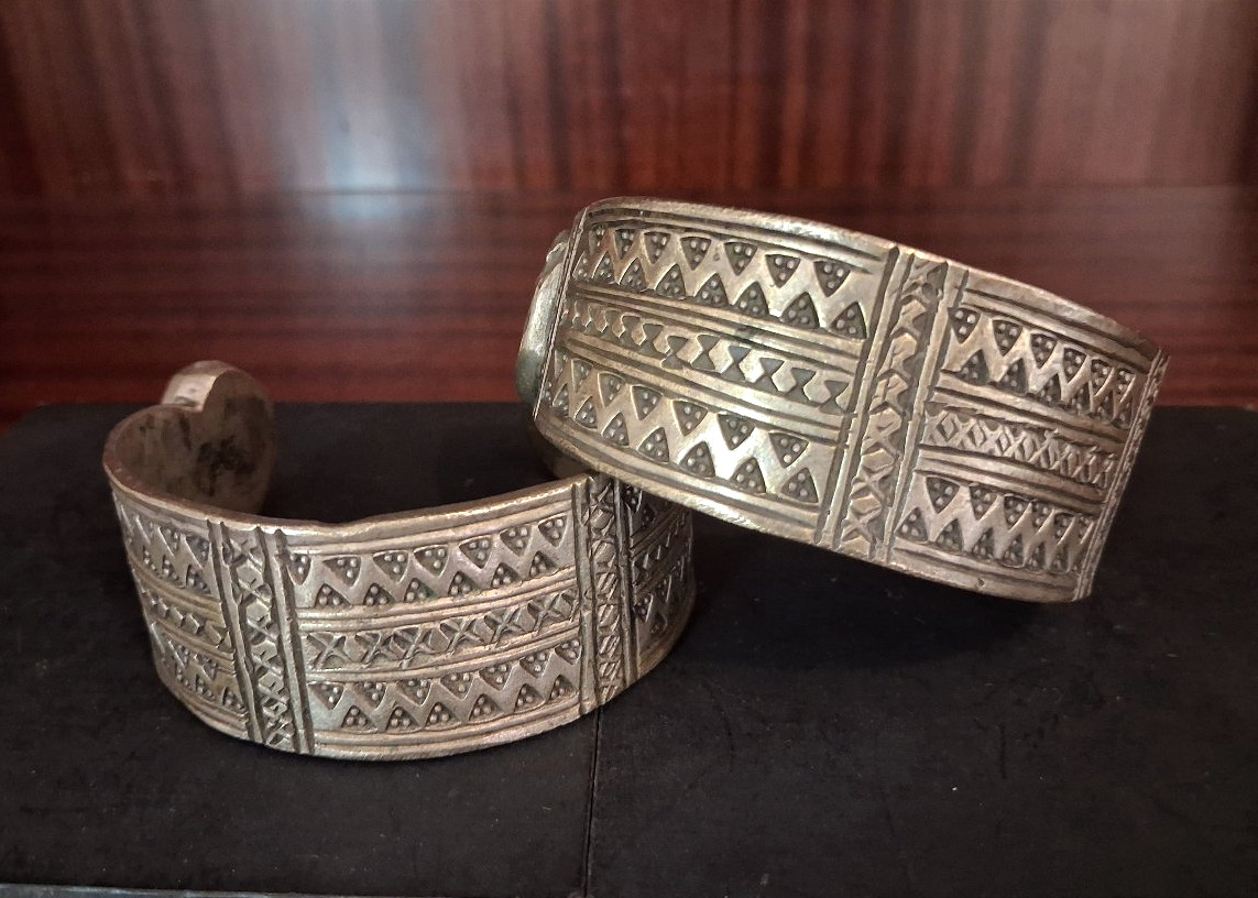 Paire de bracelet de cheville dit Khalkhal ou khelkhel - Maghreb, 19ème siècle