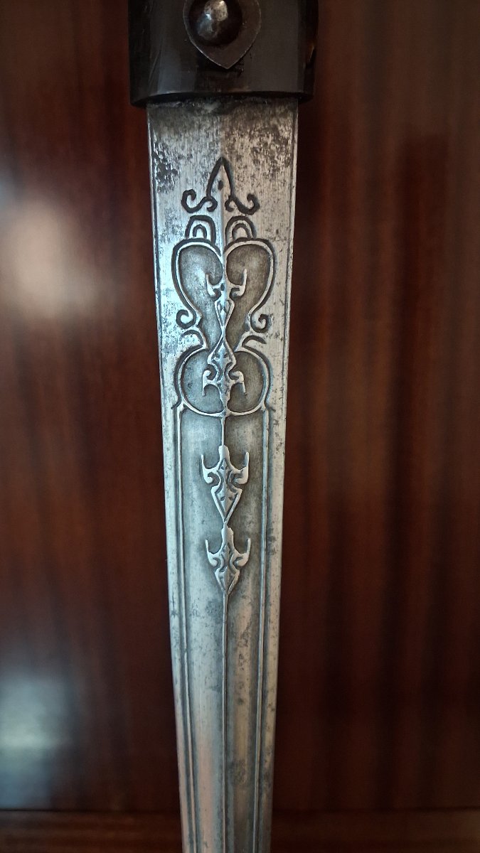 Long Kindjal Style Dagger (kinjal) — Persian Or Ottoman Empire, 19th Century-photo-4