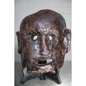 Masque Anthropomorphe Au Visage Grimaçant - Népal, Arunachal Pradesh, 19ème Début 20ème Siècle