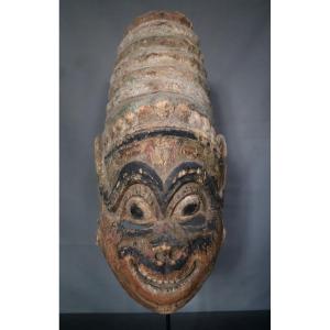 Masque de théâtre Hindouiste représentant Hanuman - Inde, Ceylan ou Népal
