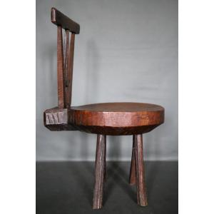 Art populaire Basque - Chaise à traire, début 20ème siècle ou antérieur