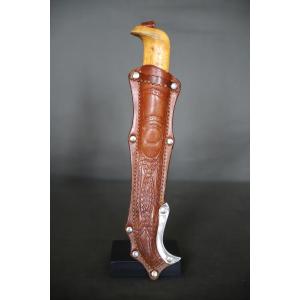 Ancien couteau traditionnel de chasse Finlandais dit Puuko - Finlande, 2nde motié 20ème siècle