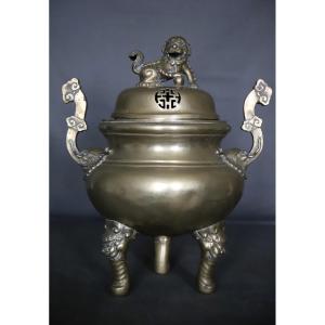 Large Bronze Incense Burner - China Or Vietnam, Circa 1900 