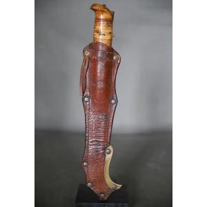 Traditional Finnish Hunting Knife Called A Puuko - Finland, Early 20th Century