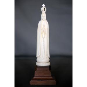 Statuette de la Vierge Marie en ivoire - Travail Européen du 19ème siècle