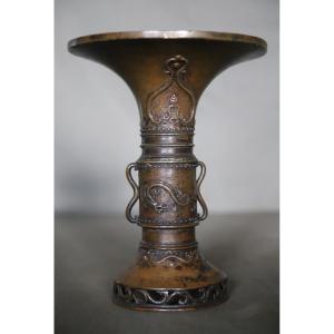 Bronze Gu Vase - China, Qing Dynasty