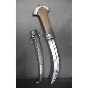 Dague Marocaine dite koumya à lame griffe de lion - Maroc, 19ème siècle