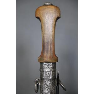 Dague Marocaine dite koumya, argent et corne blonde - Maroc, 19ème siècle