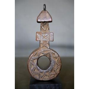 A Carved Wooden Churn Guide - Himalayan Regions, Probably Nepal