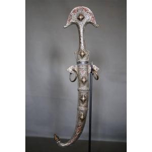 Moroccan Dagger Known As A "koumya" ("gendarme's Hat") - Southern Morocco, 19th Century