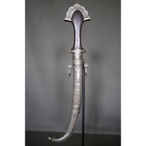 Moroccan Silver Dagger Known As A "koumya" - Morocco, Mid-20th Century