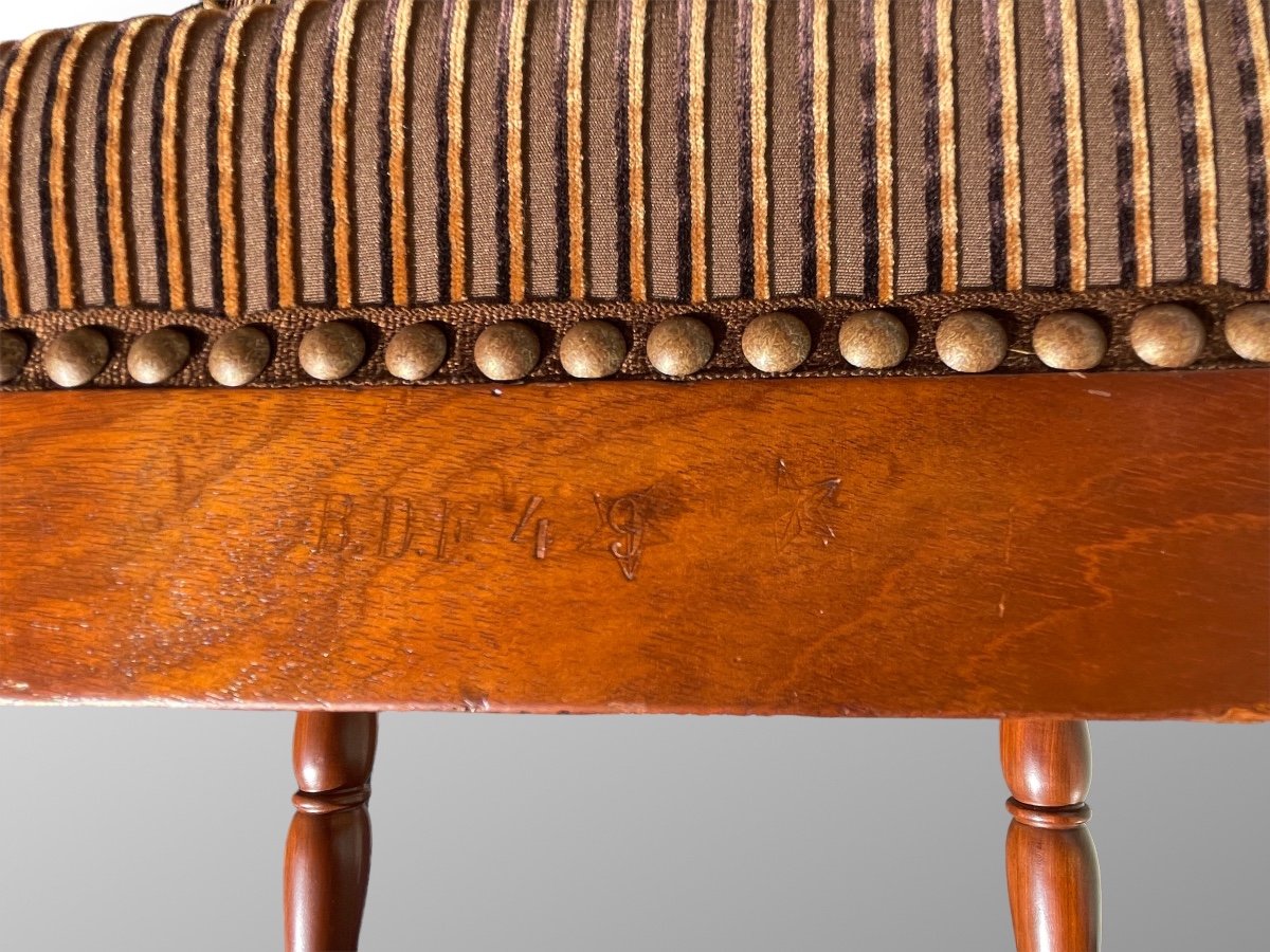 Rare Suite De Six Chaises époque Empire Des Anciennes Collections De La Banque De France.-photo-1
