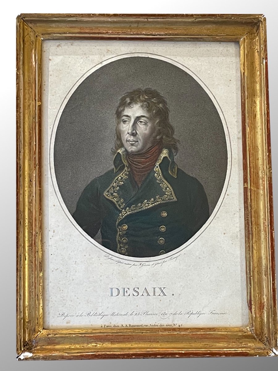 Portrait Of General Desaix. Engraving After Jean-urbain Guérin.-photo-2