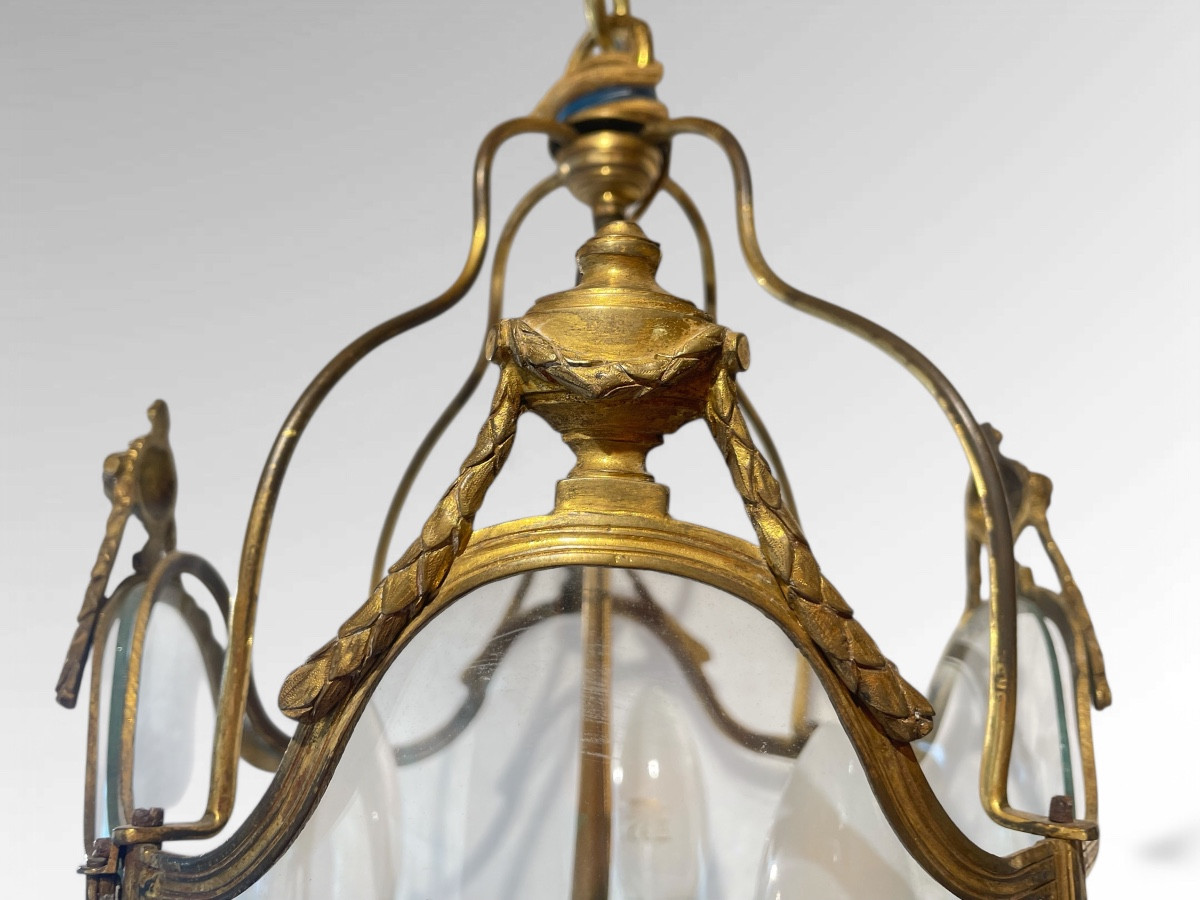 Louis XVI Period Gilt Bronze Vestibule Lantern-photo-3