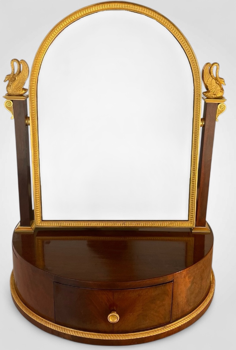 Mahogany And Gilt Bronze Table Psyche. First Empire Period.
