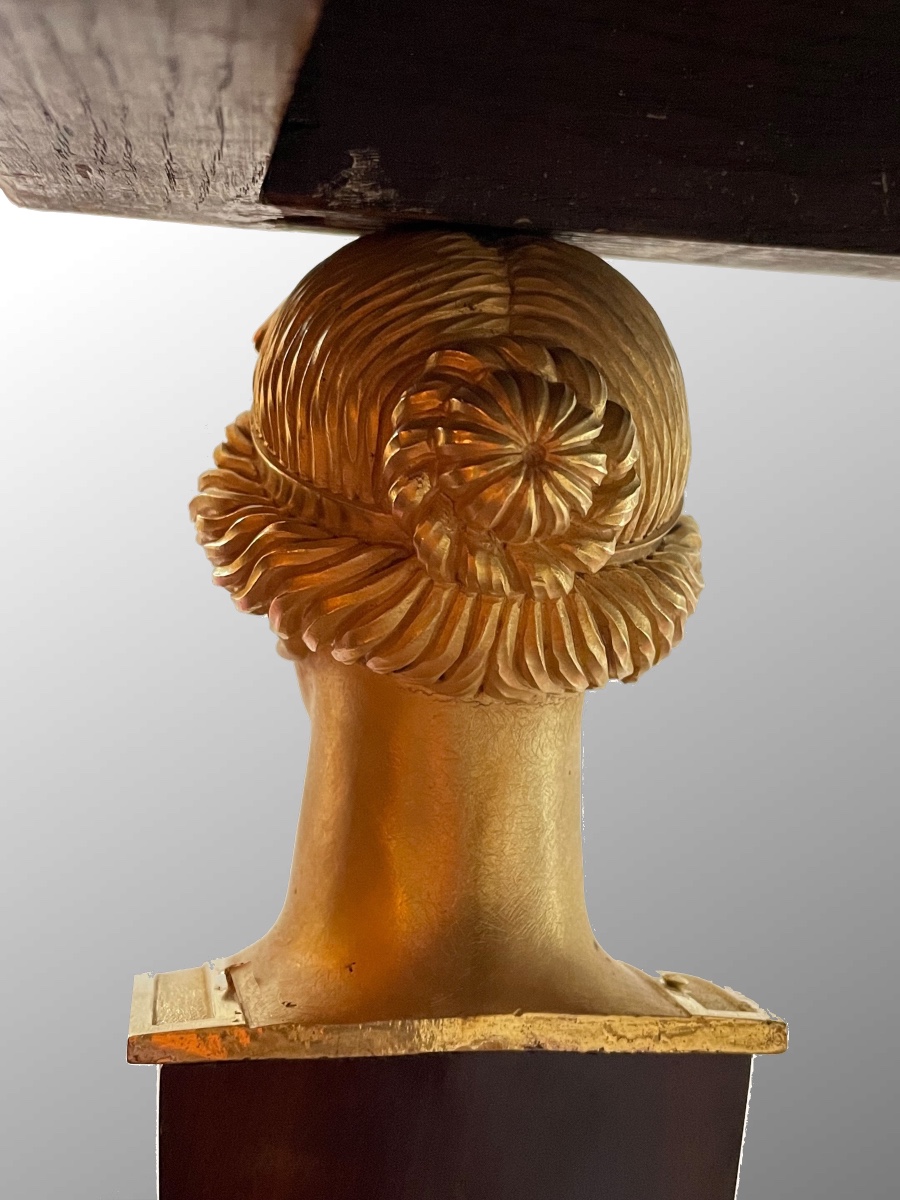 Mahogany Console Table. Empire Period, Ceremonial Model.-photo-3