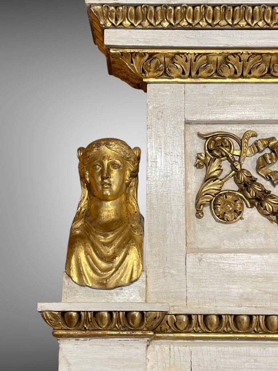 Trumeau aux cariatides grecques. Epoque Empire-photo-3