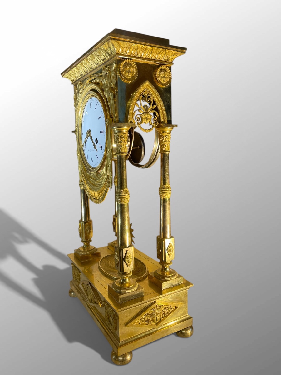Empire Period Gilt Bronze Clock-photo-2