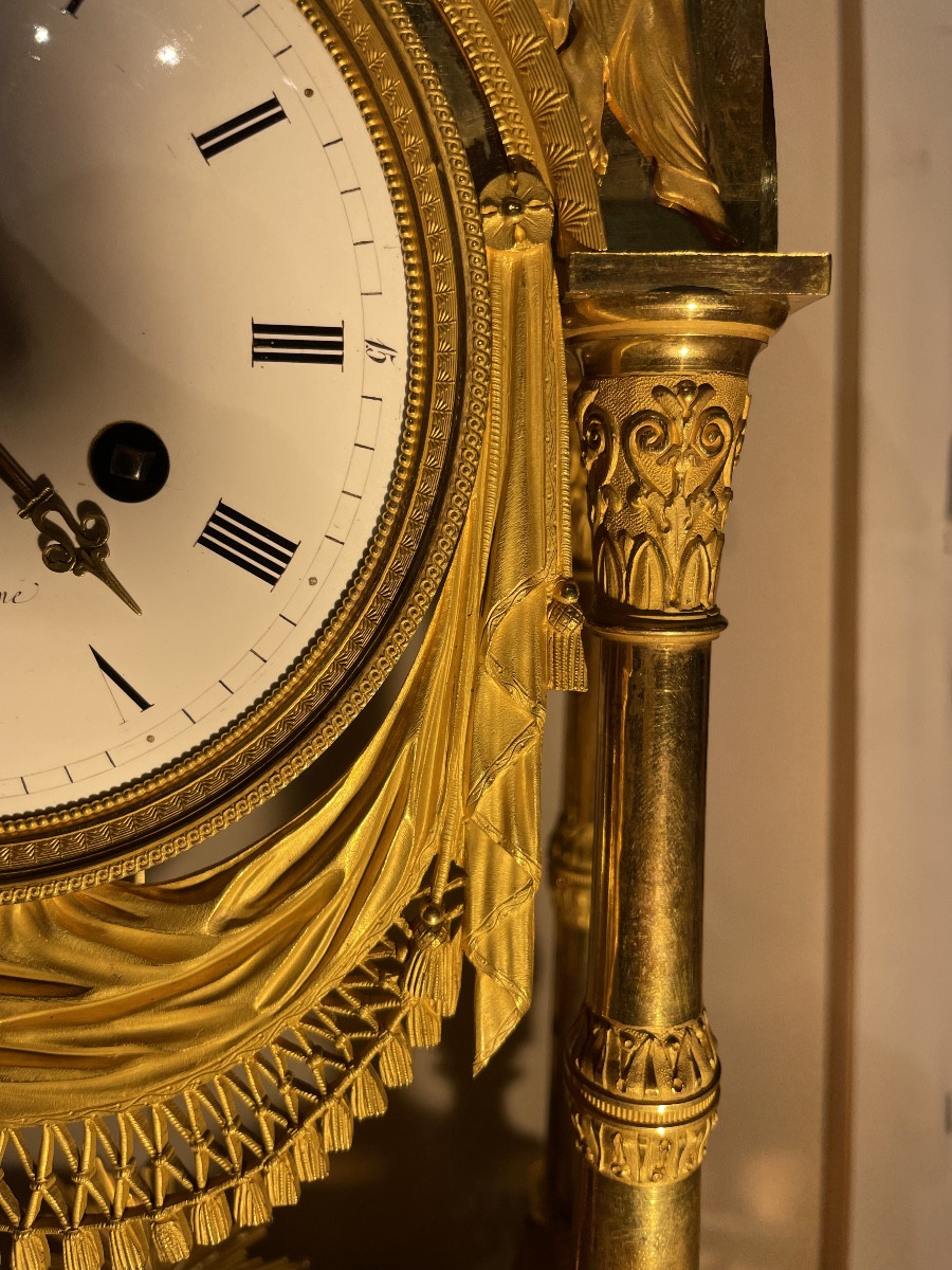 Empire Period Gilt Bronze Clock-photo-6