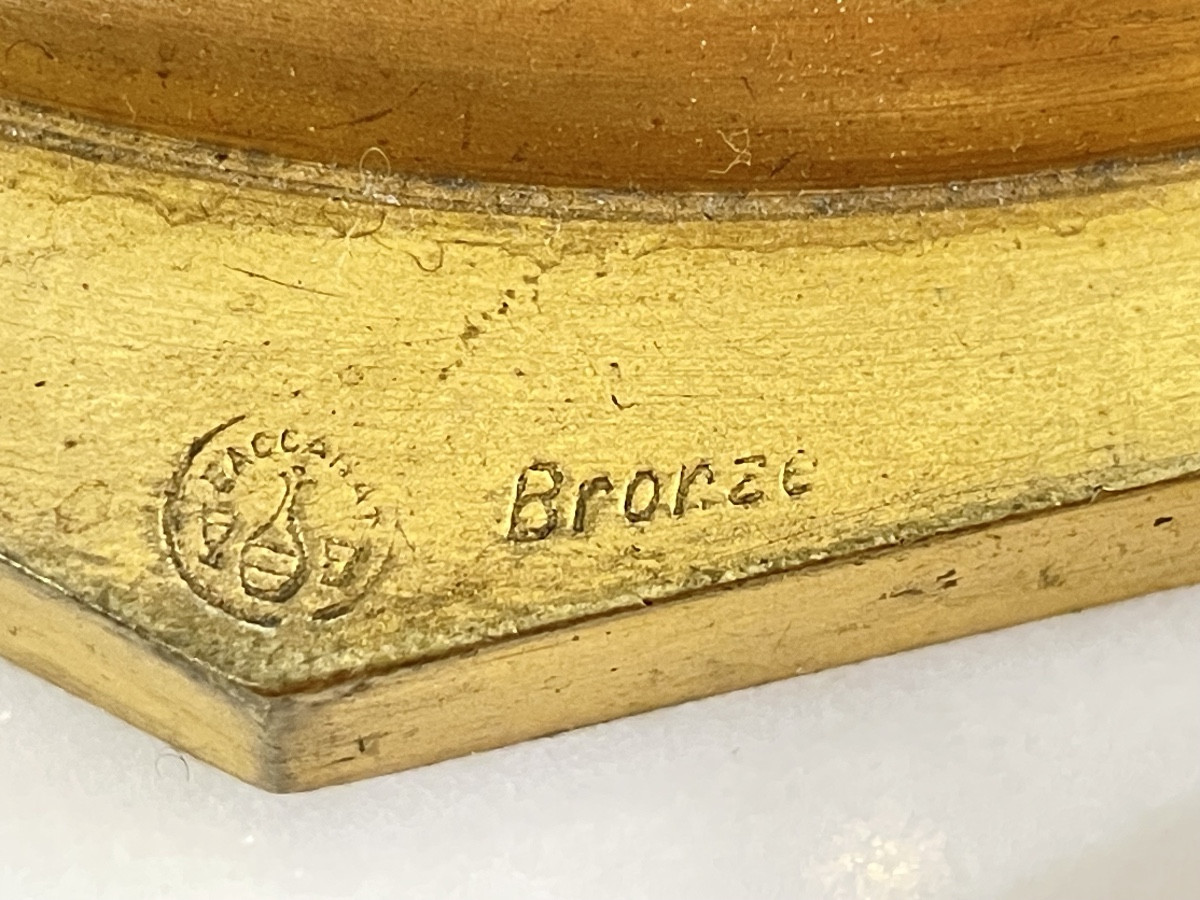 Pair Of Girandoles By Baccarat Circa 1940, Crystal And Bronze-photo-2