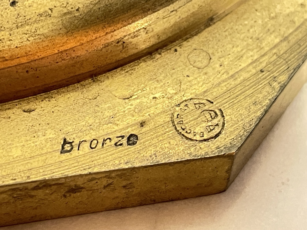 Pair Of Girandoles By Baccarat Circa 1940, Crystal And Bronze-photo-3