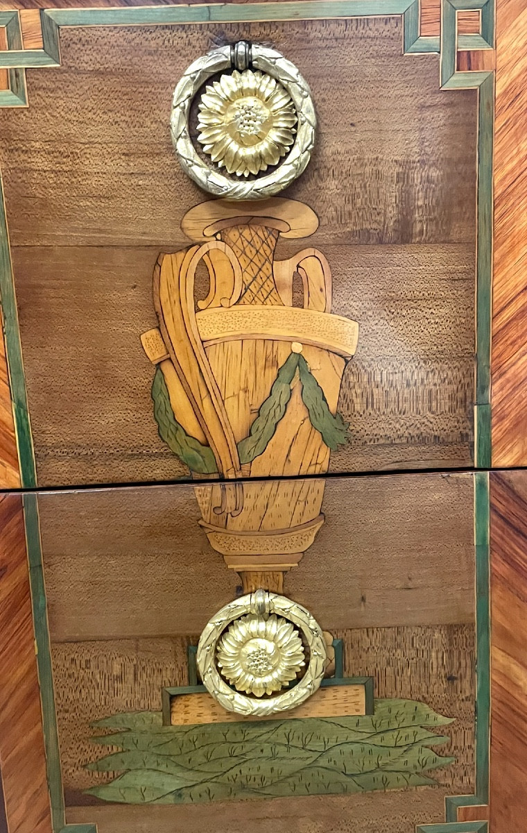 Transitional Chest Of Drawers Stamped Léonard Boudin-photo-2